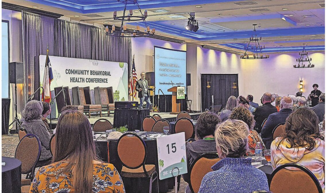 Joe Padilla speaks during the sixth-annual Community Behavioral Health Conference in Denson. The event brought together more than 30 community organizations and guest speakers to discuss the mental health service needs across Texoma. MICHAEL HUTCHINS/HERALD DEMOCRAT